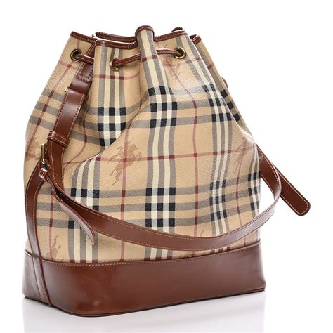 burberry haymarket check bucket|Burberry haymarket check shoulder bag.